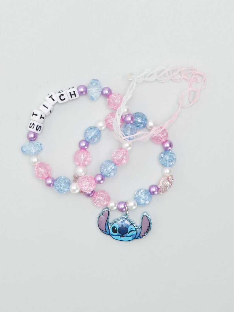 PACK DE 3 PULSERAS 'STITCH'  AZUL