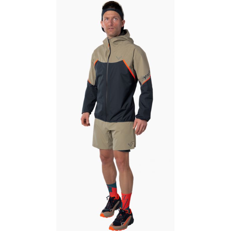 Pantalones cortos de trail running para hombre Dynafit ALPINE PRO 2/1 SHORTS (Rock Khaki)