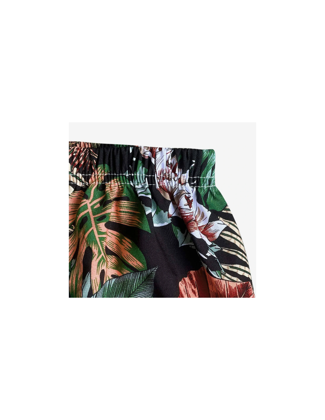 Pantalón Ancho Estampado Tropical Nude