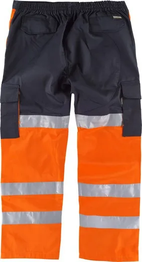 Pantalón combinado alta visibilidad Marino / Naranja