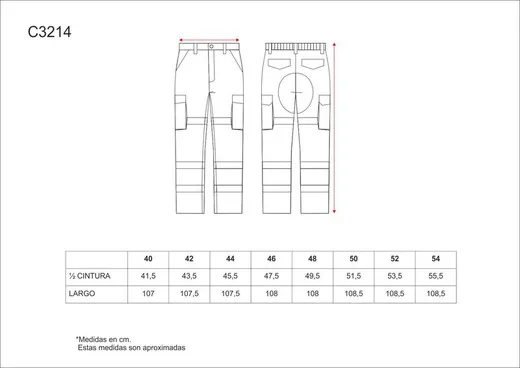 Pantalón combinado alta visibilidad Marino / Naranja