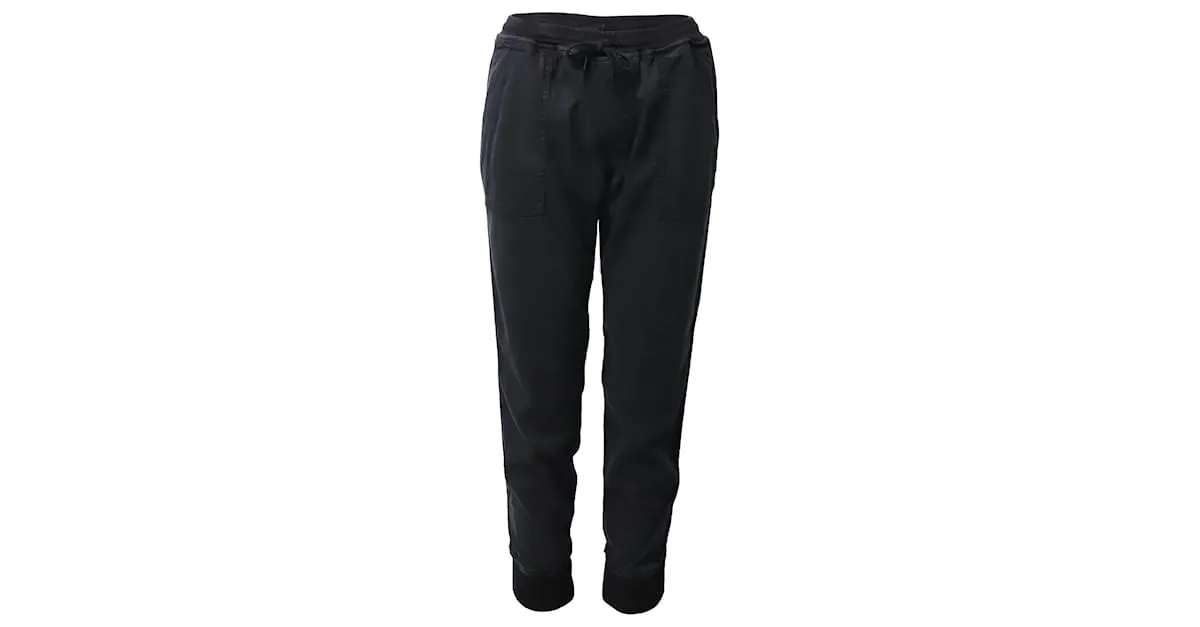 Pantalón con cordón Ba&sh de lyocell negro 