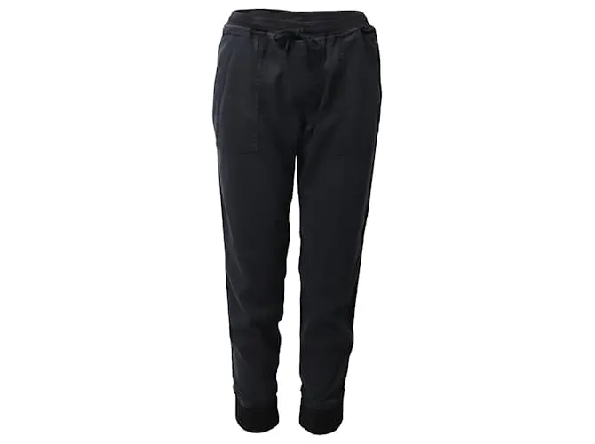 Pantalón con cordón Ba&sh de lyocell negro 