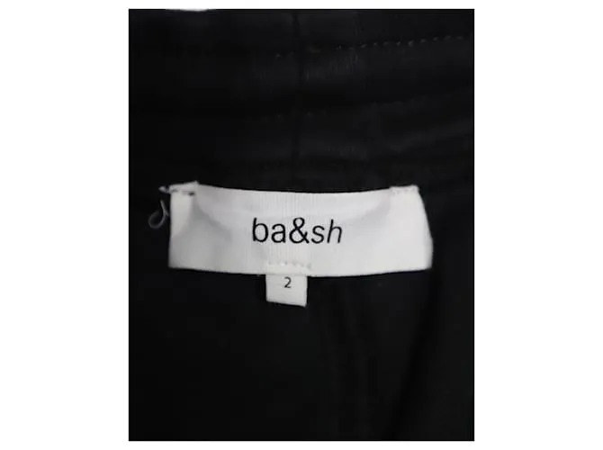 Pantalón con cordón Ba&sh de lyocell negro 
