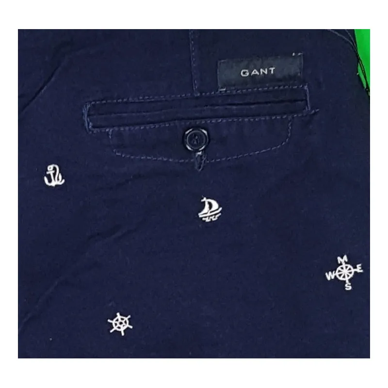 Pantalón Corto de Sarga Gant Hombre Azul Marino Ref.3354