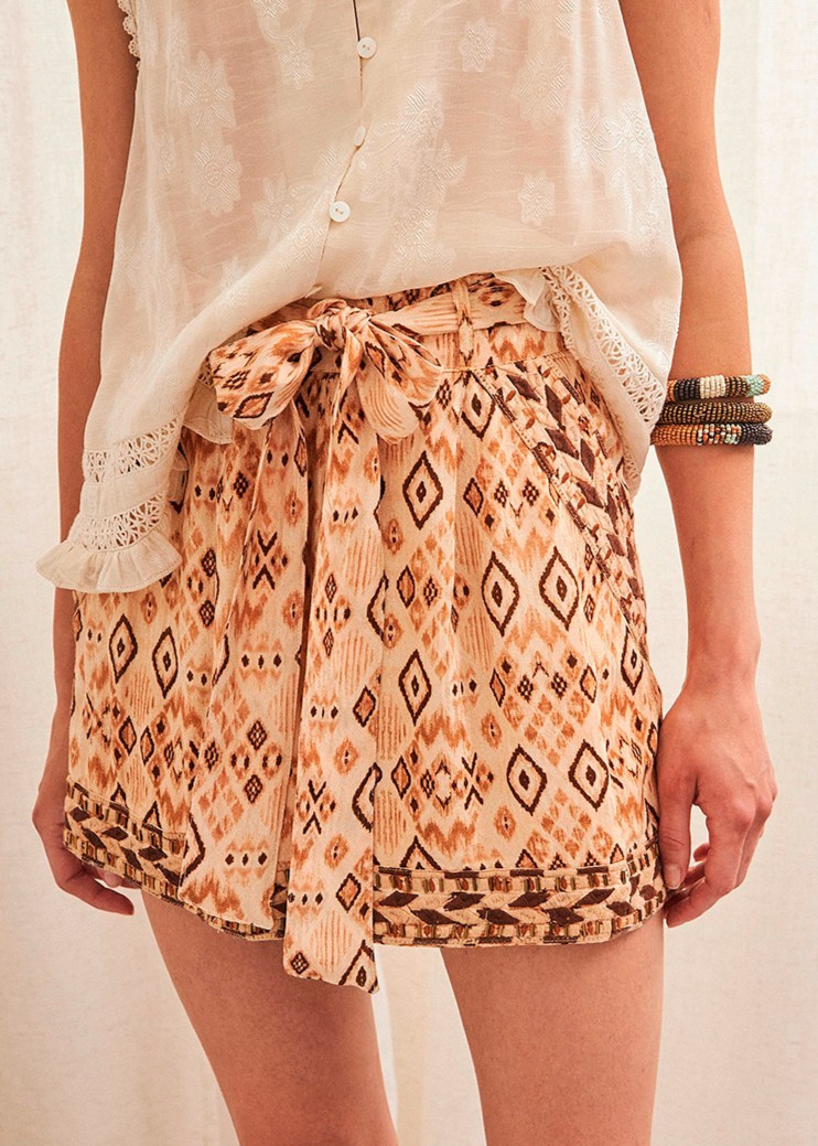 Pantalón corto estampado étnico Charis