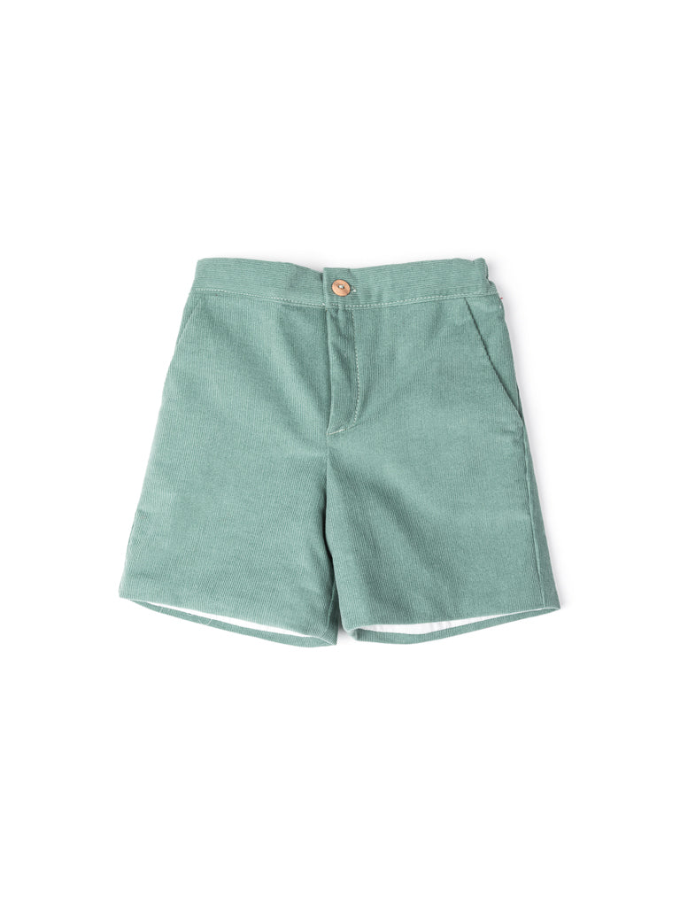 Pantalón corto pana verde
