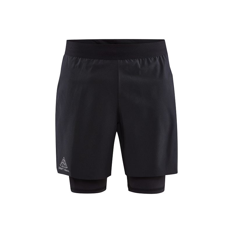 Pantalón corto para hombre Craft PRO TRAIL 2IN1 (Negro)