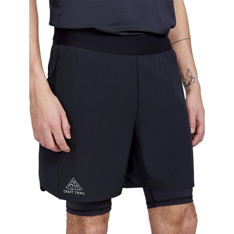 Pantalón corto para hombre Craft PRO TRAIL 2IN1 (Negro)
