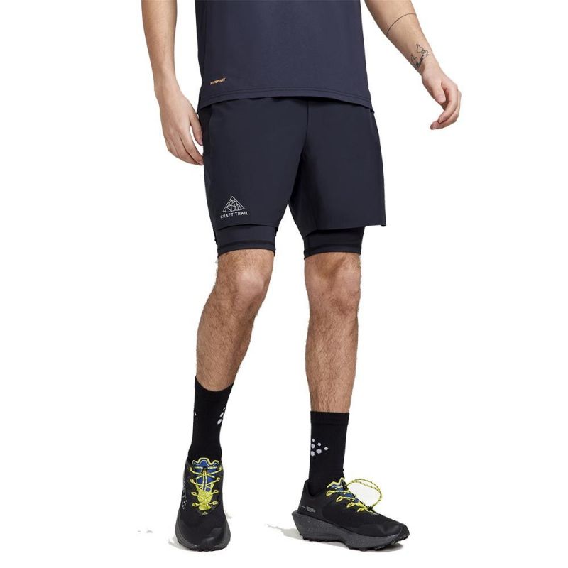 Pantalón corto para hombre Craft PRO TRAIL 2IN1 (Negro)