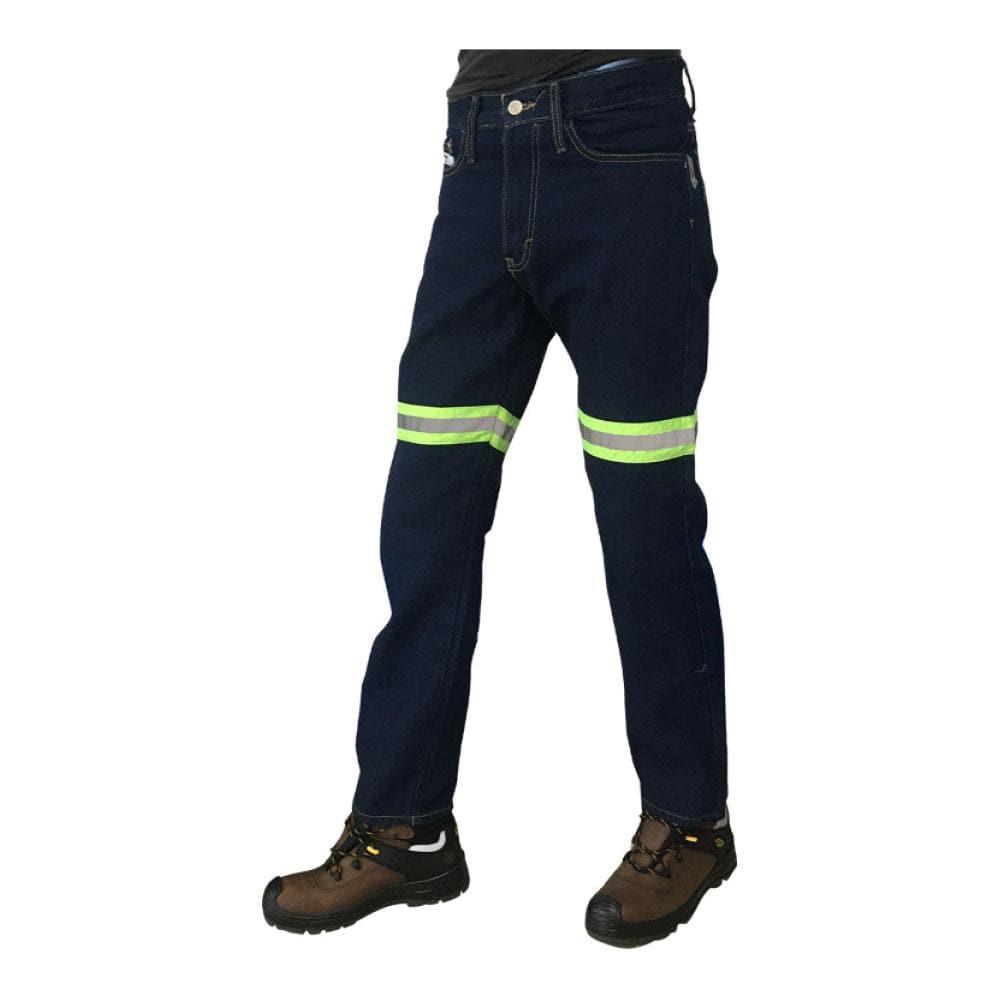 PANTALóN DE MEZCLILLA CON REFLEJANTE MOD. PANTDENIMR MARCA LICA