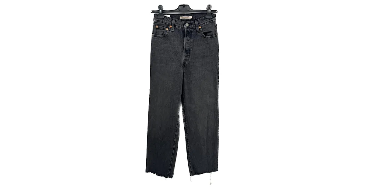 Pantalón LEVI'S T.US 26 Algodón Gris 