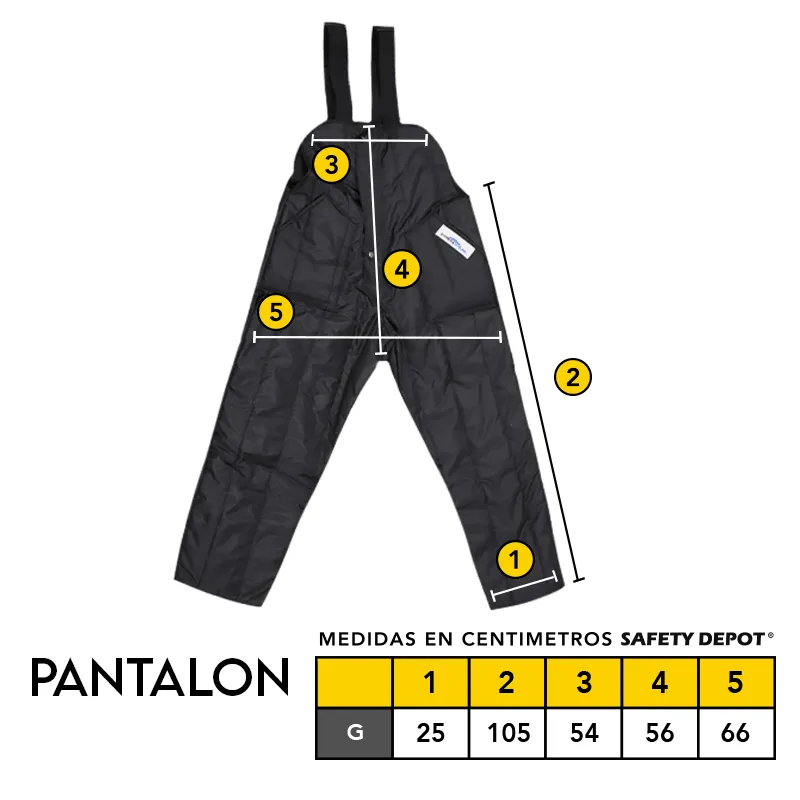 Pantalón para cámara de refrigeración Marca LICA.