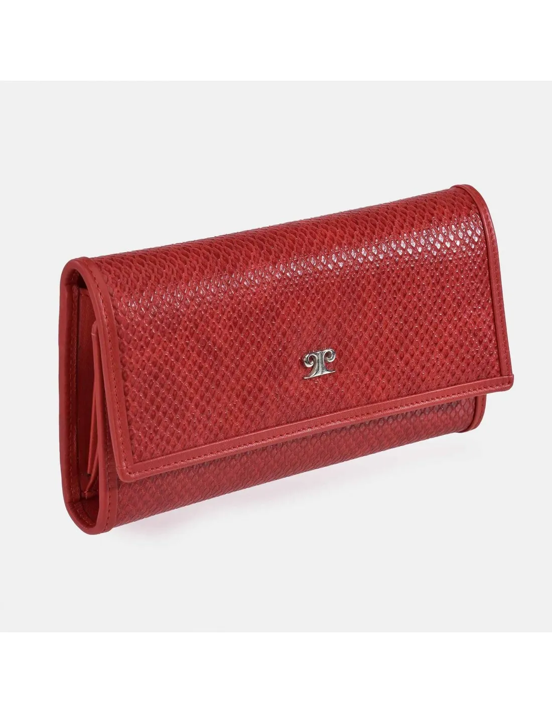PIERRE CARDIN Monedero Billetero Solapa Grande Mujer Serpiente