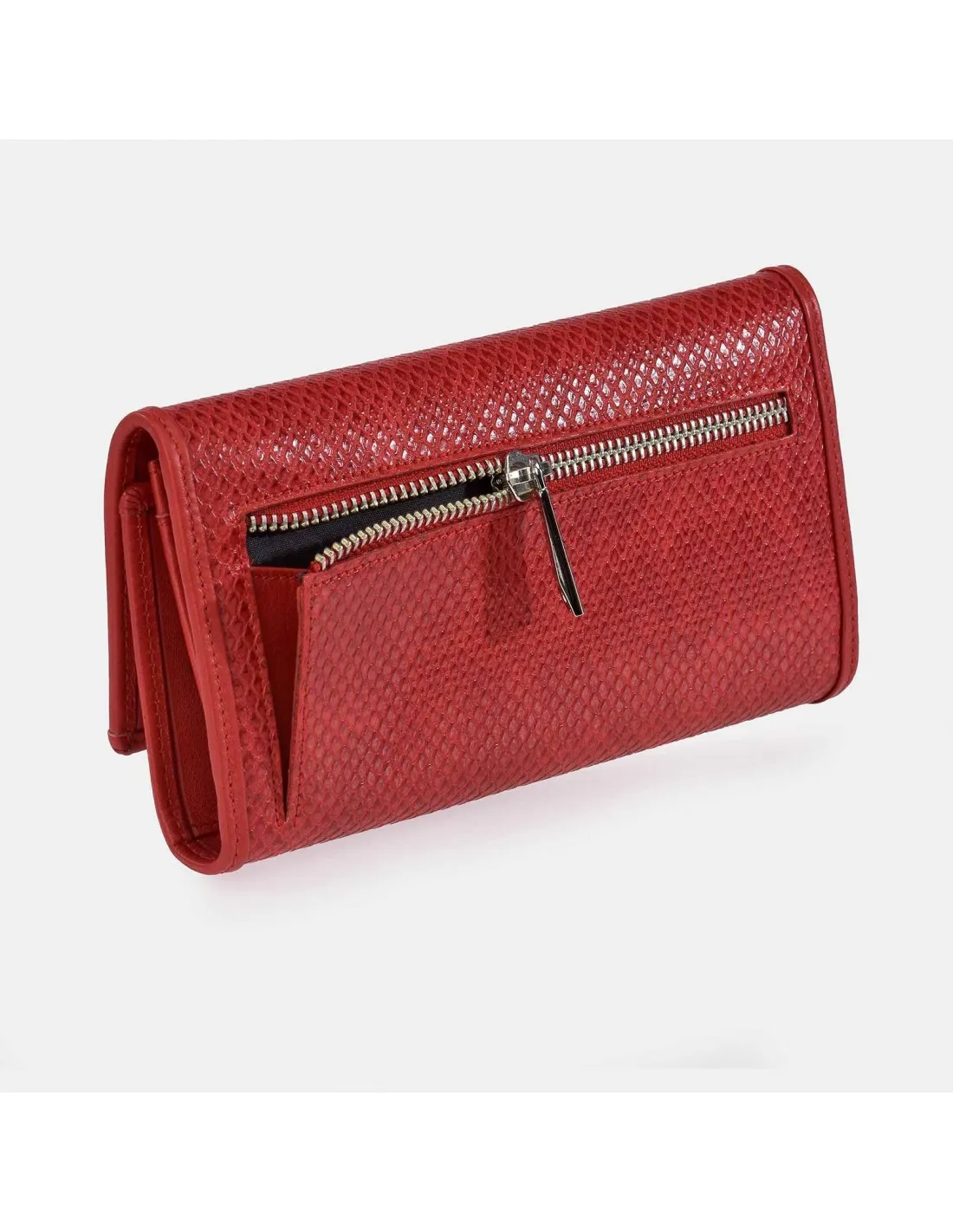 PIERRE CARDIN Monedero Billetero Solapa Grande Mujer Serpiente