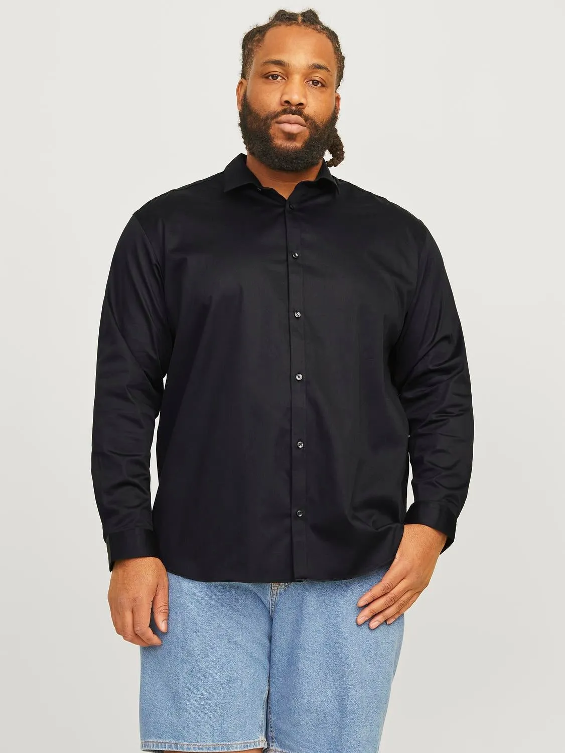 Plus Camisa Corte loose | Negro | Jack & Jones®