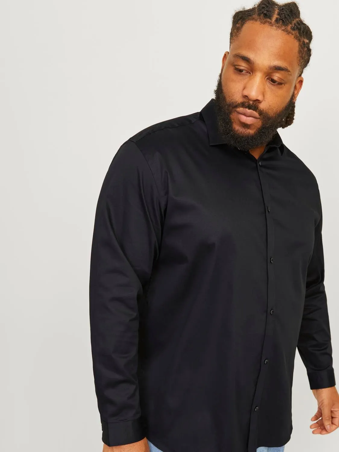 Plus Camisa Corte loose | Negro | Jack & Jones®