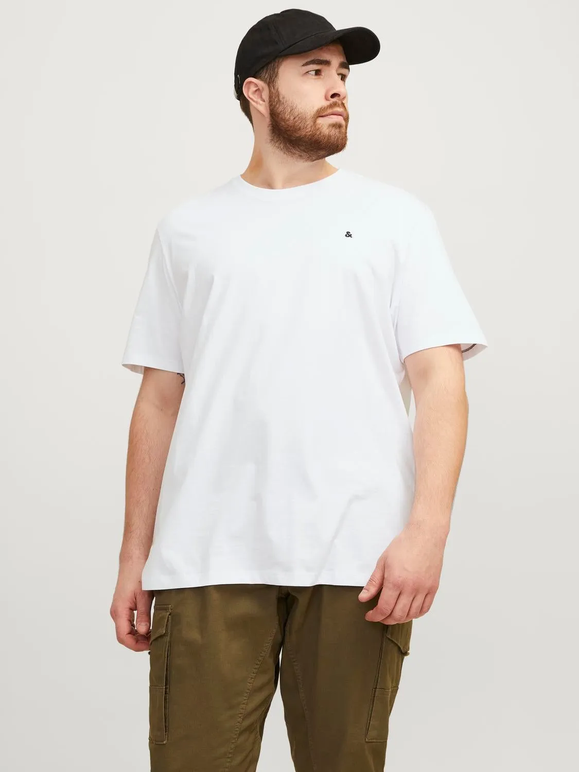 Plus Camiseta Liso | Blanco | Jack & Jones®