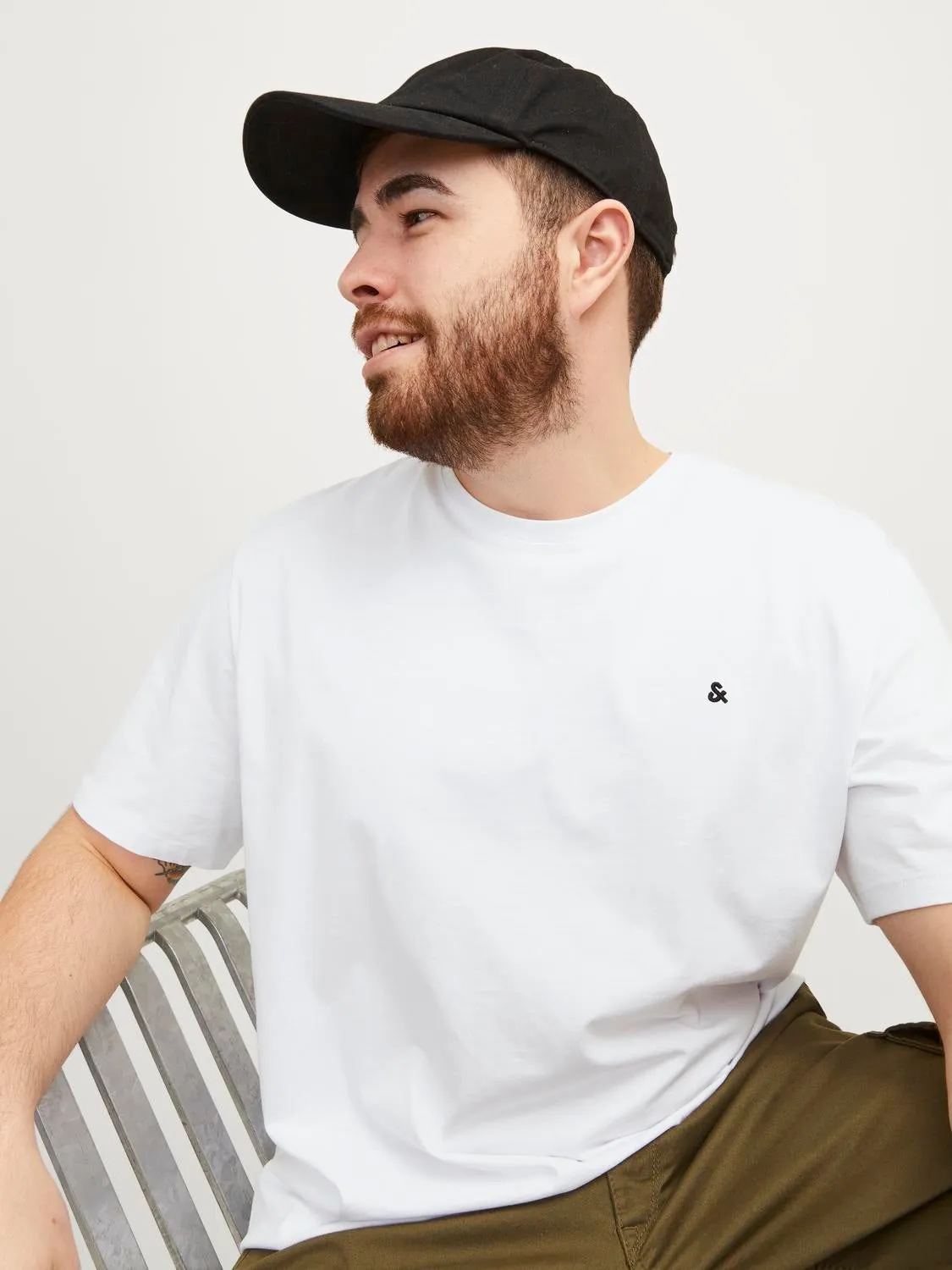 Plus Camiseta Liso | Blanco | Jack & Jones®
