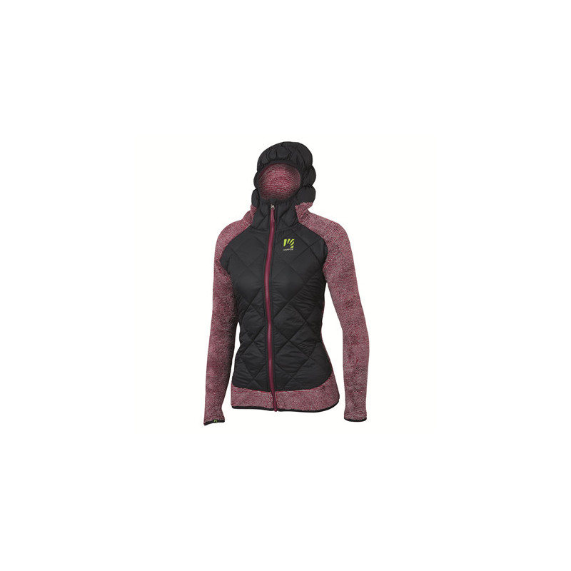 Polar híbrido para mujer Karpos Marmarole (GRIS OSCURO/frambuesa)