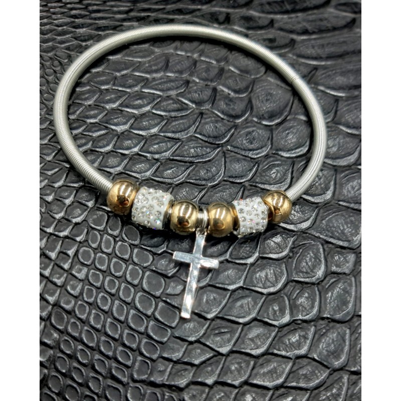 PULSERA DE ACERO  ESTILO PANDORA