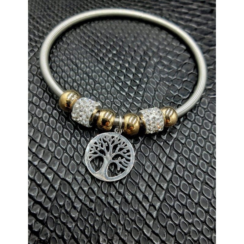 PULSERA DE ACERO  ESTILO PANDORA