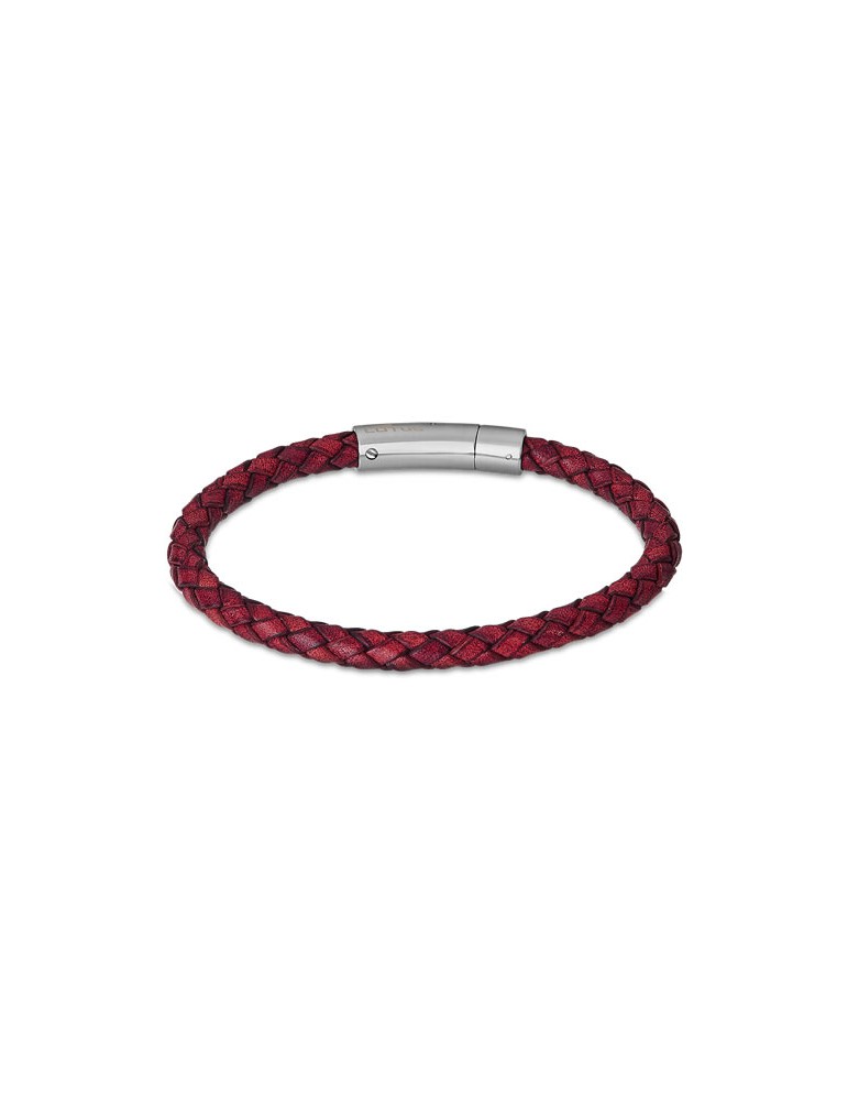 PULSERA LOTUS STYLE HOMBRE CUERO ROJO LS214122