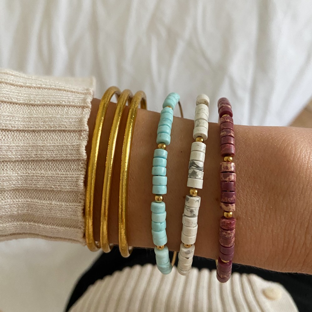 Pulsera Pan de Oro Dorada Fina