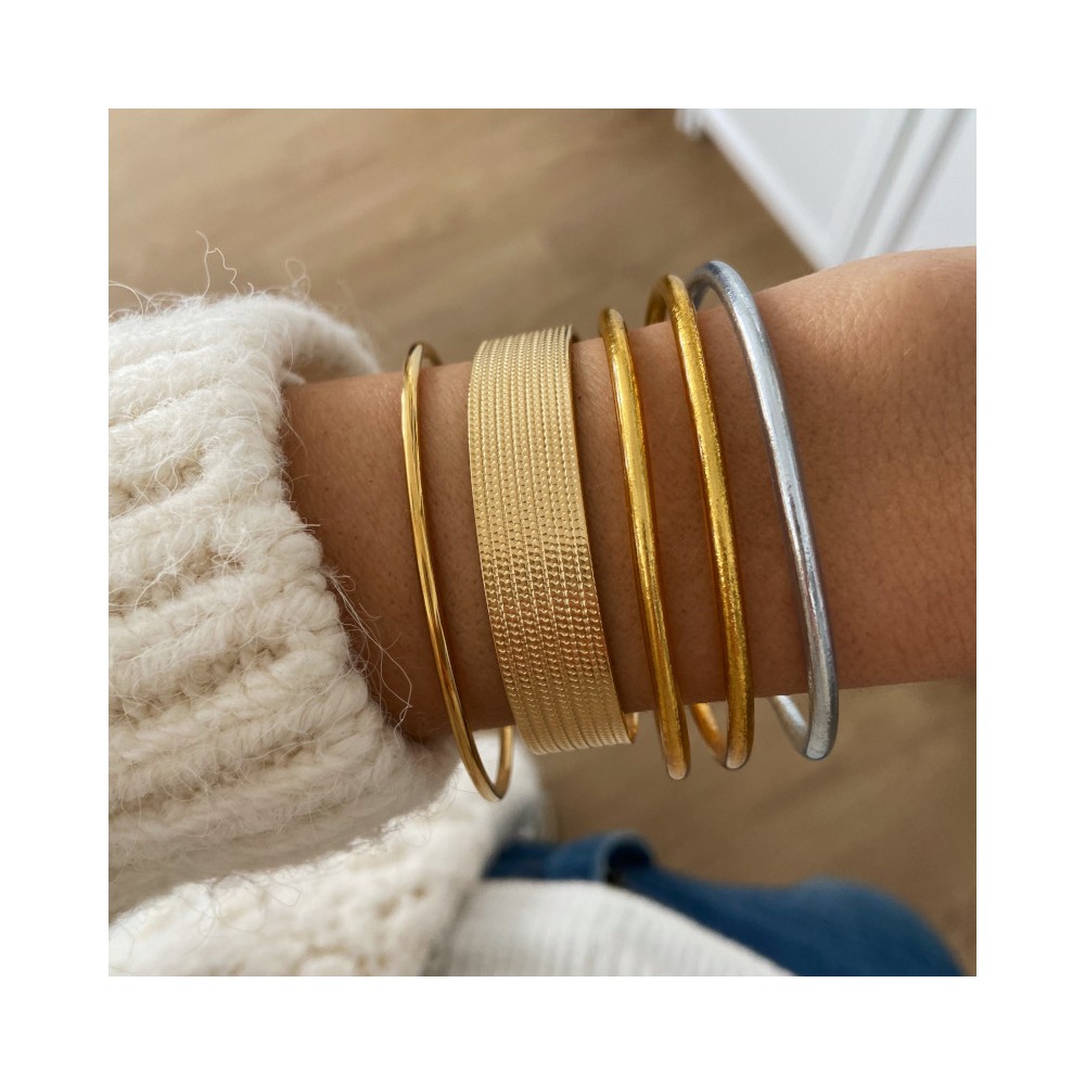 Pulsera Pan de Oro Dorada Fina
