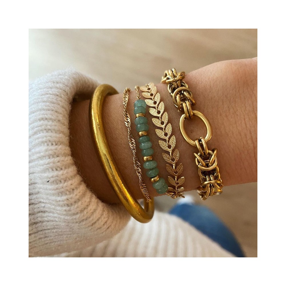 Pulsera Pan de Oro Dorada