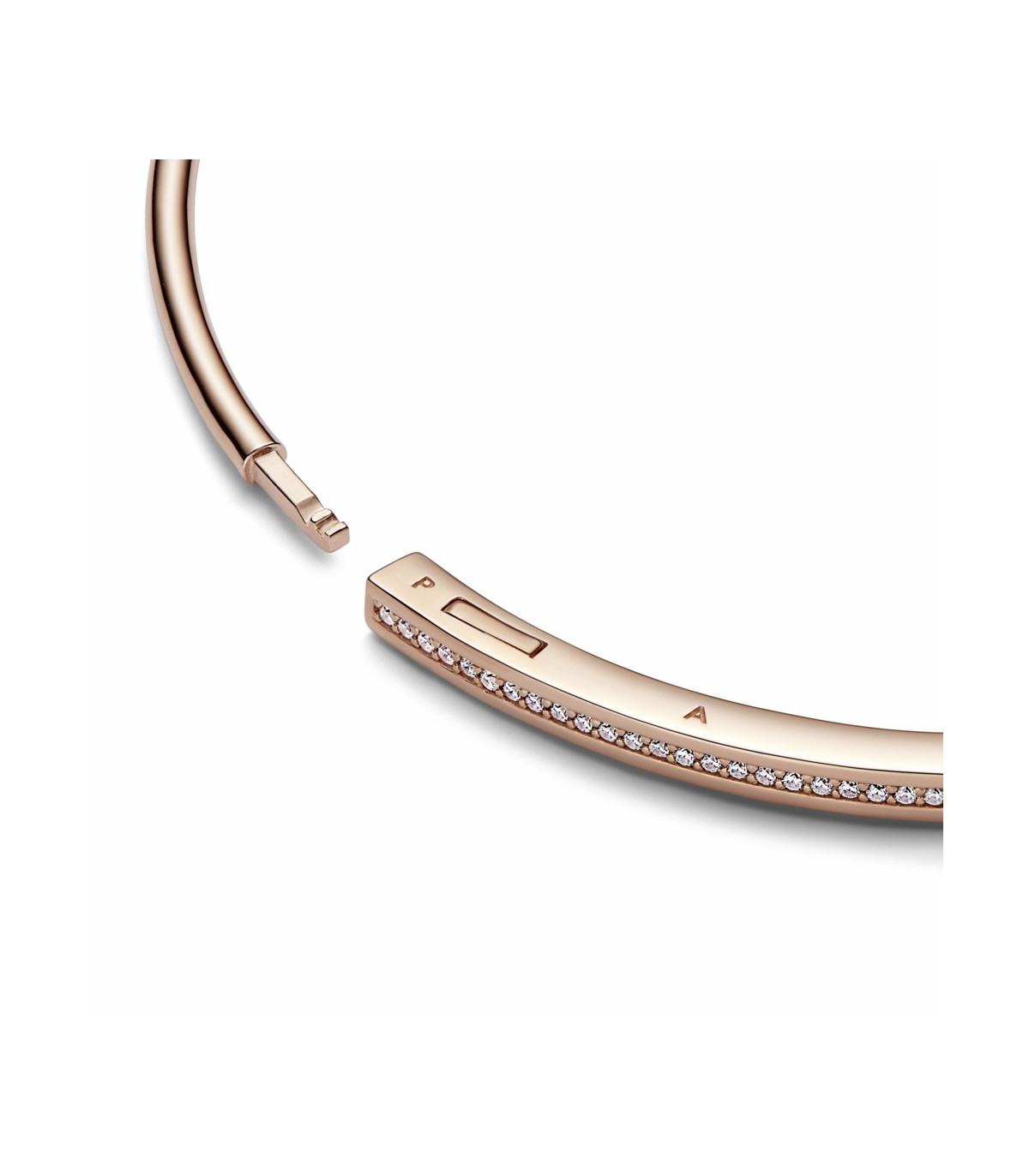PULSERA RíGIDA PANDORA ROSE SIGNATURE ID PAVé  582313C01