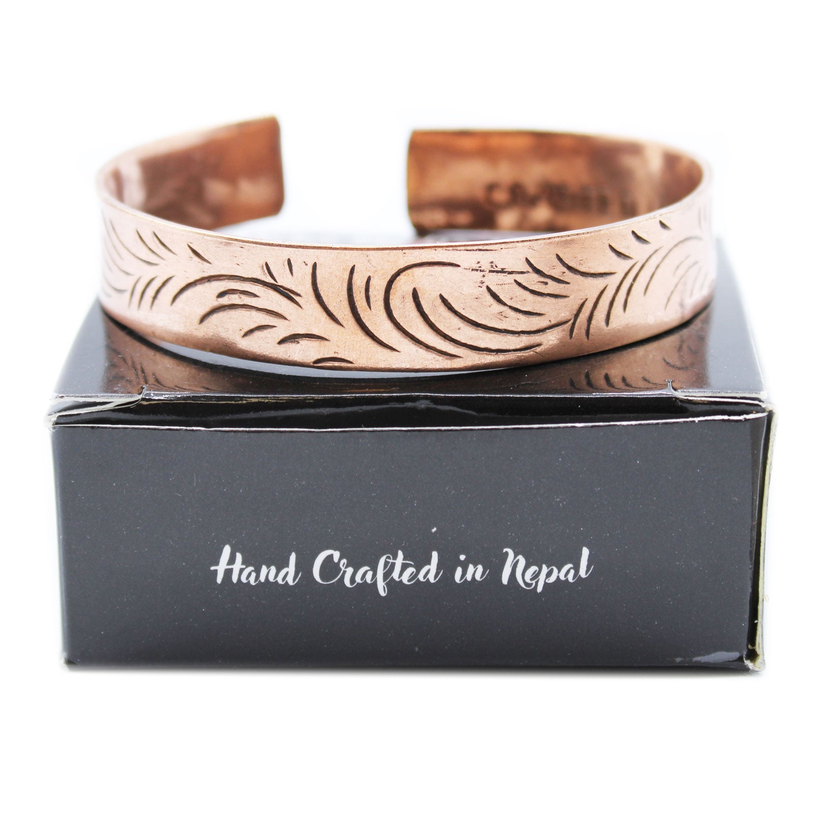 PULSERA TIBETANA DE COBRE  REMOLINOS TRIBALES FINOS