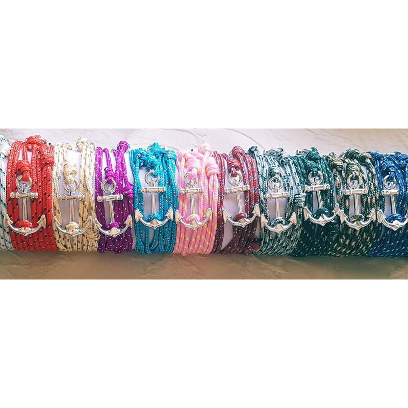 PULSERAS ANCLA MANO FATIMA CON EXPOSITOR INCLUIDO