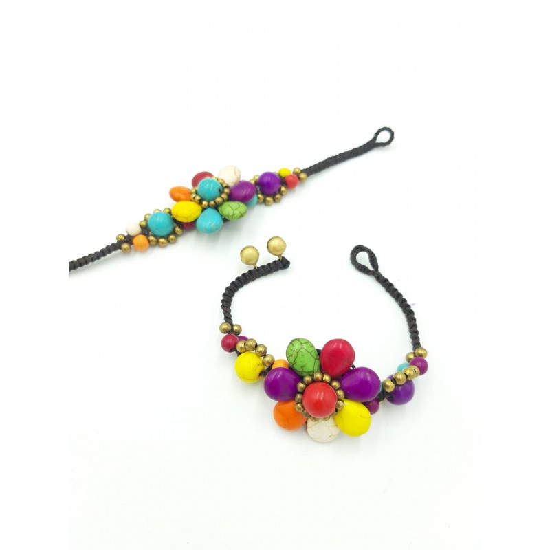 Pulseras boho india flower colors