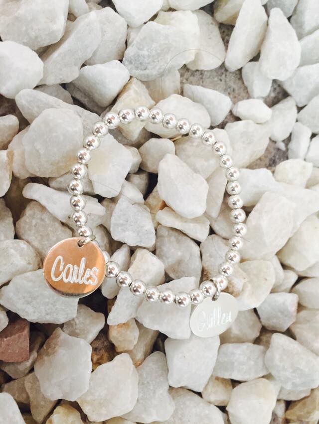 pulseras  con dos placas