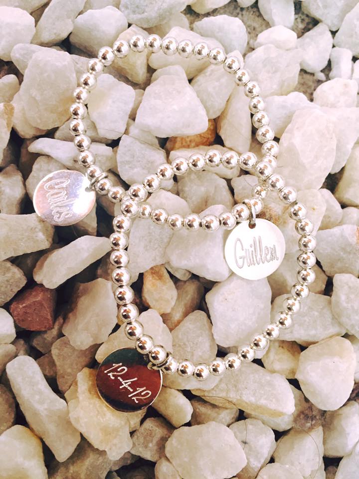 pulseras  con dos placas