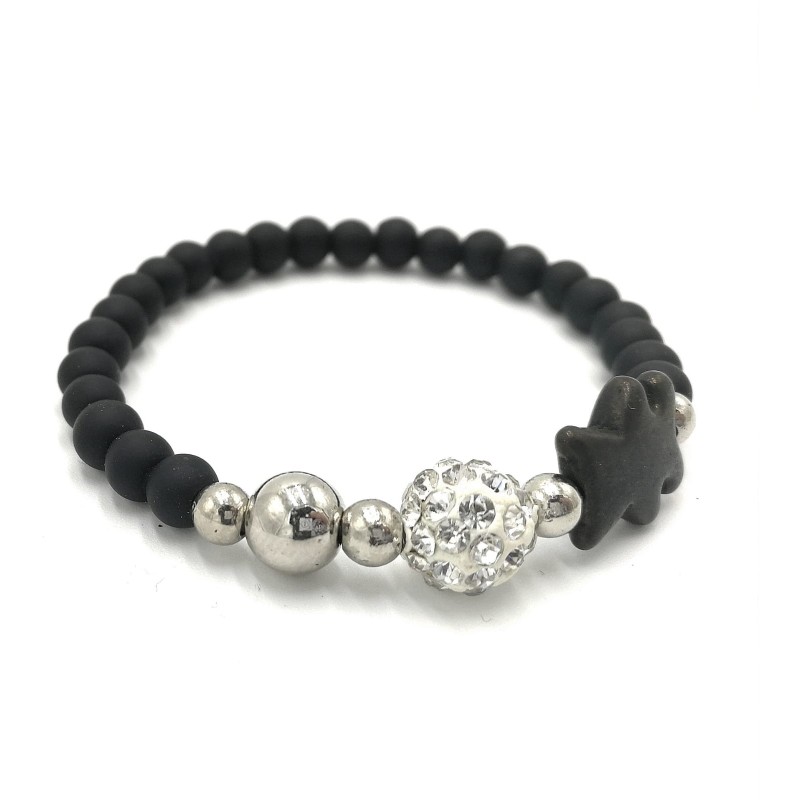 Pulseras de Osito con perlas de cristal y piedra