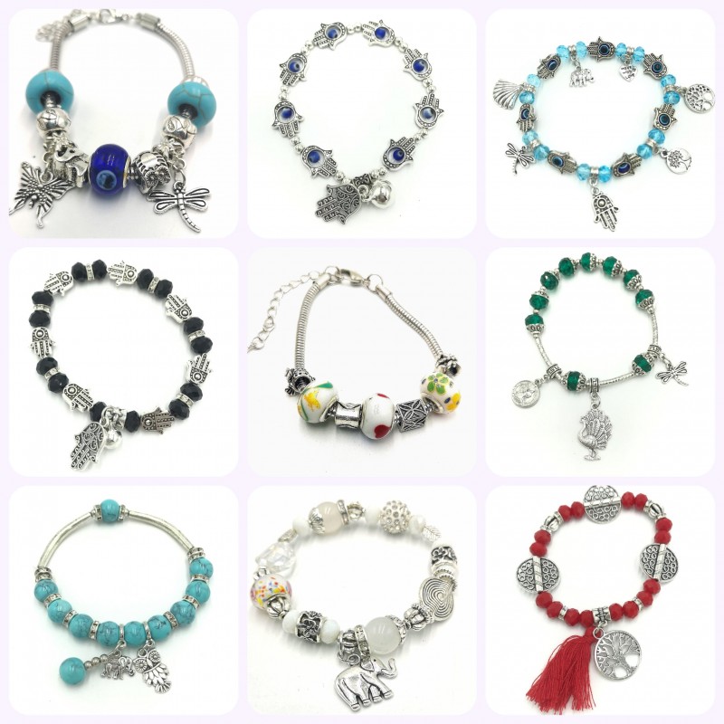 Pulseras estilo pandora lote surtido 2021 invierno