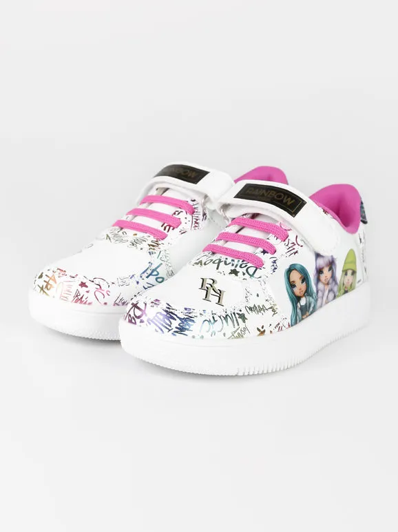 Rainbow Zapatillas para niñas con lágrima