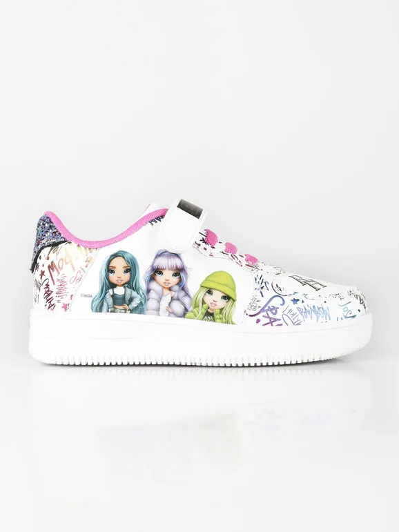 Rainbow Zapatillas para niñas con lágrima