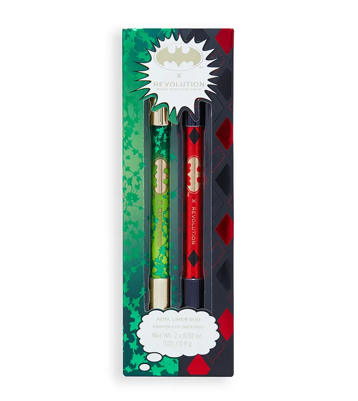 REVOLUTION  *DC POISON IVY & HARLEY QUINN*  SET DE DELINEADORES DE OJOS DUALENDED