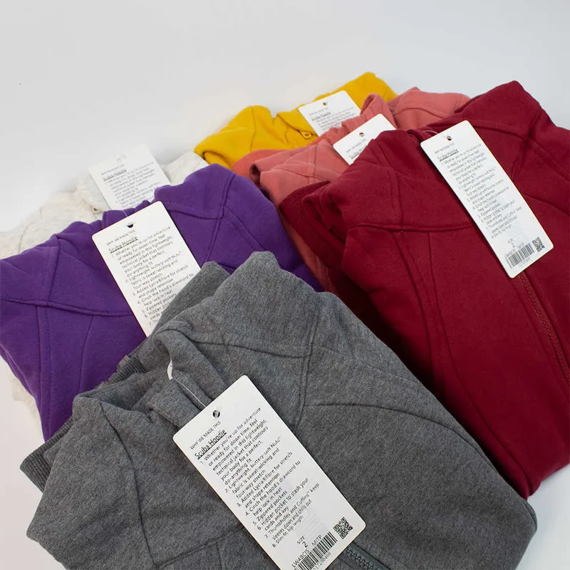Ruru Yoga Suit Scuba Mujer Ocio Deportes Sudadera con Capucha Suéter Otoño Invierno Felpa Espesada Cremallera Abrigo