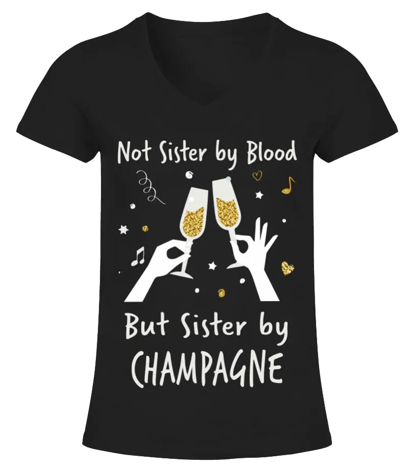 SISTER BY  CHAMPAGNE  EN CAMISETA CUELLO PICO MUJER