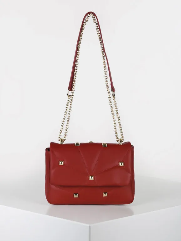 Solada Bolso bandolera de piel con tachuelas