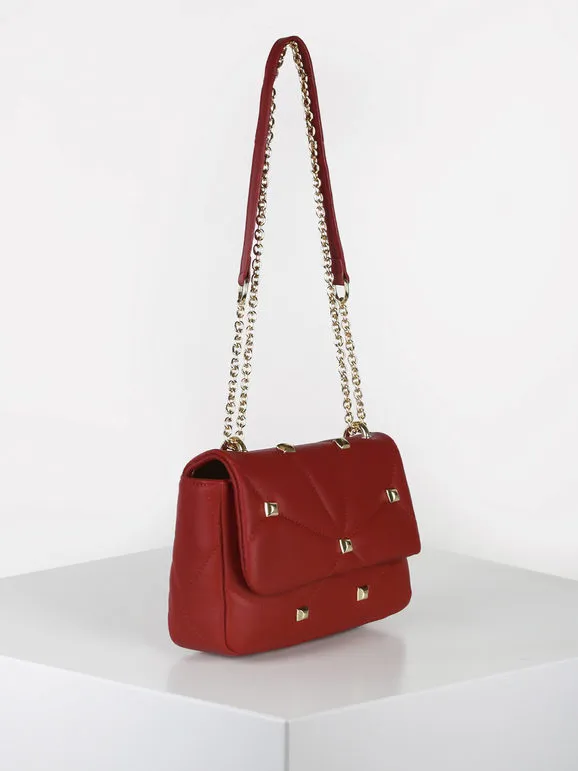 Solada Bolso bandolera de piel con tachuelas