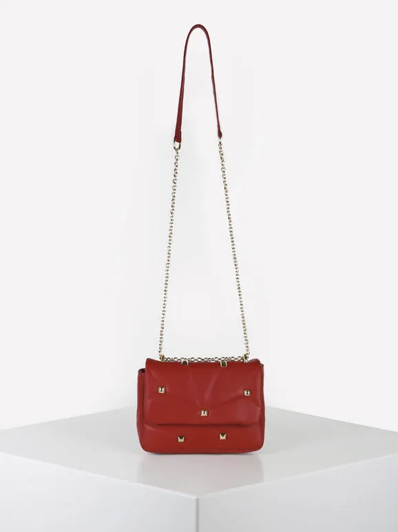Solada Bolso bandolera de piel con tachuelas