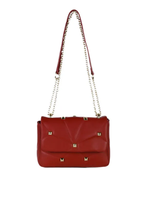 Solada Bolso bandolera de piel con tachuelas