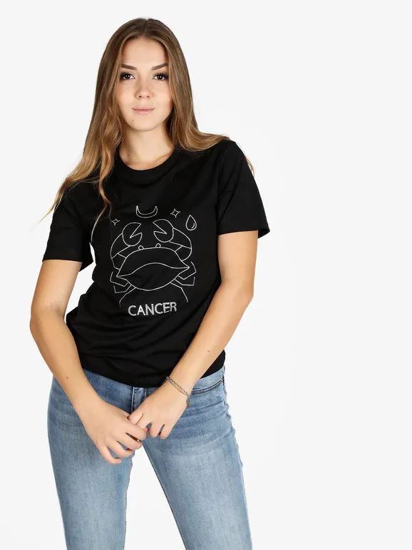 Solada Camiseta de manga corta mujer signo del zodiaco cáncer