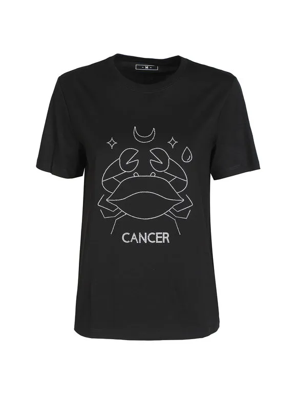 Solada Camiseta de manga corta mujer signo del zodiaco cáncer