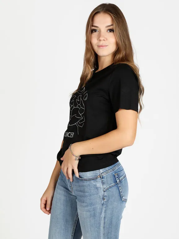 Solada Camiseta de manga corta mujer signo del zodiaco cáncer